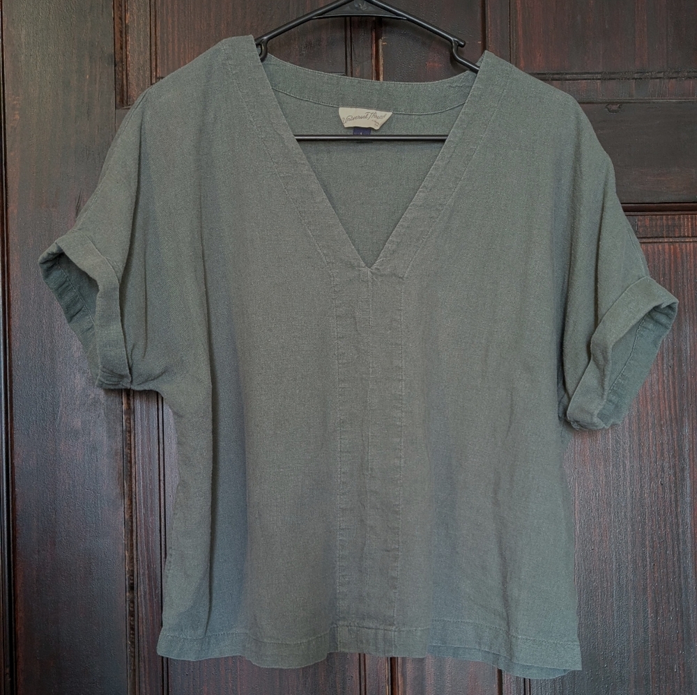 Universal Thread Olive V-Neck Blouse